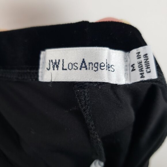 Johnny Was JW Los Angeles Black Velvet Tonal Embroidered Leggings Womens Medium - Picture 7 of 8